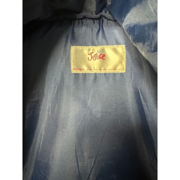 Girls Justice Navy And Silver Backpack With Sequins Back To School - Picture 5 of 7